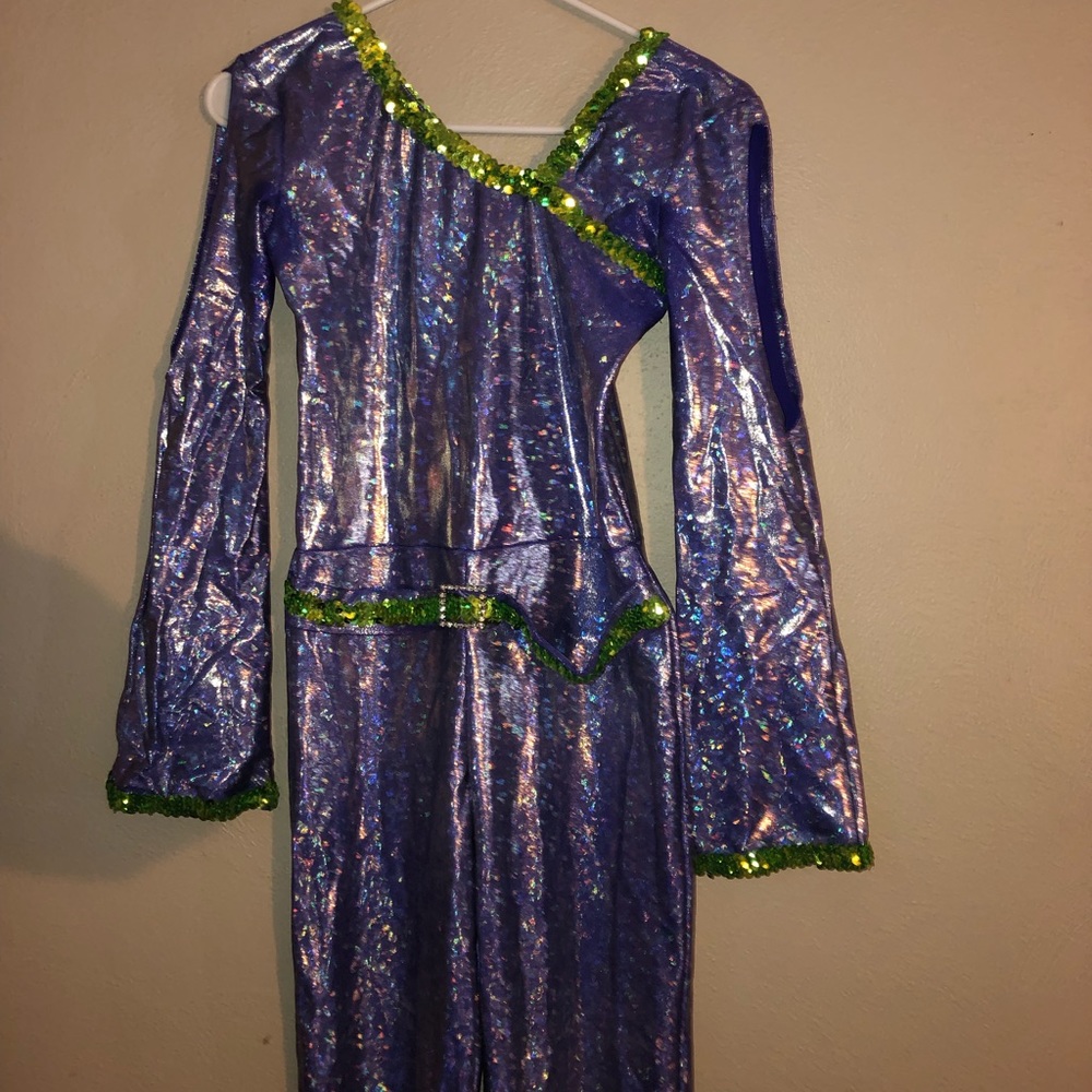 One piece purple dance costume